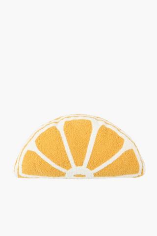 Textured Boucle Shaped Lemon Cushion, 30cm