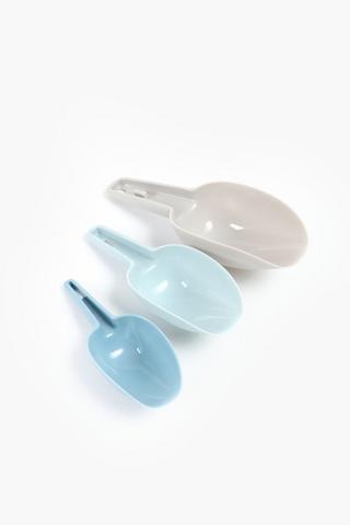 3 Piece Plastic Scoop Set