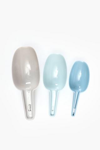 3 Piece Plastic Scoop Set