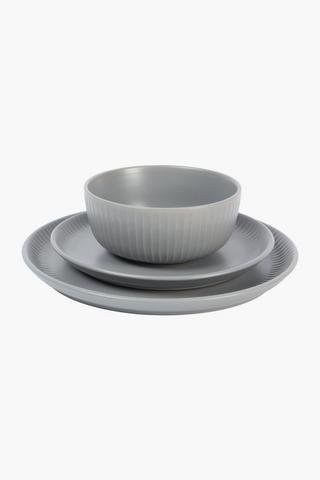 Matte Ceramic Ribbed Side Plate