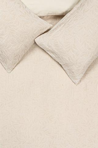 Premium Cotton Waffle Leaves Duvet Cover Set