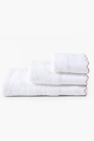 3 Pack Cotton Scallop Multi Towel Set