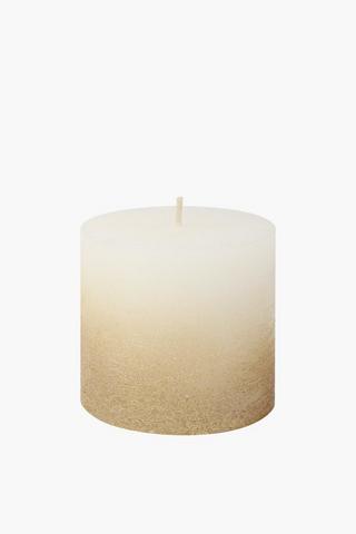 Two Tone Piller Candle, 7x7.5cm