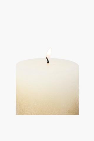 Two Tone Piller Candle, 7x7.5cm