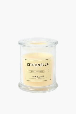 Citronella Glass Jar Candle, 9x8cm