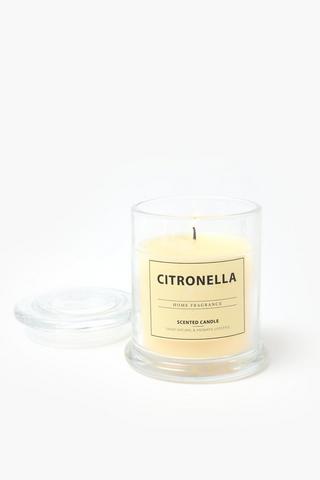 Citronella Glass Jar Candle, 9x8cm