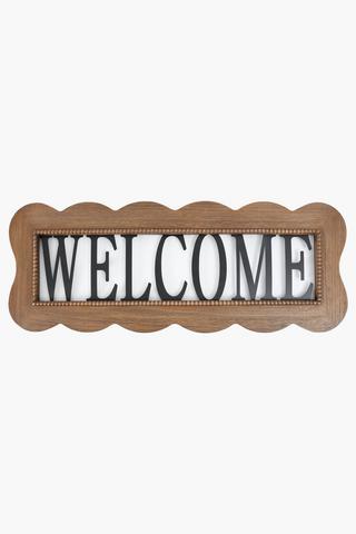 Dimensional Welcome Scallop Sign, 30x80cm