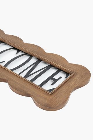 Dimensional Welcome Scallop Sign, 30x80cm