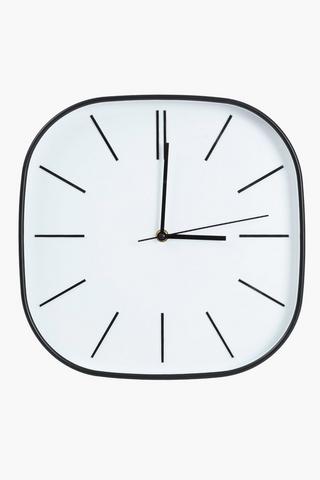 Square Plastic Clock, 30cm