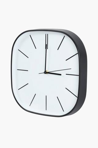 Square Plastic Clock, 30cm