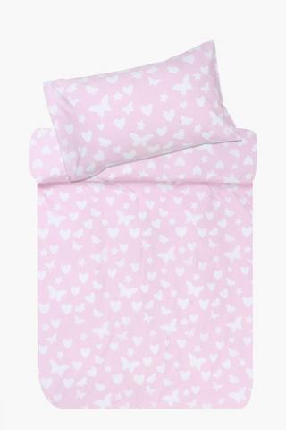 Printed Cotton Anika Butterfly Duvet Cover Set