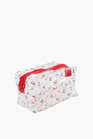 Clear Cherry Pencil Case