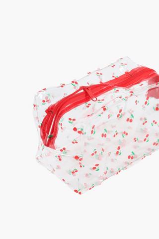 Clear Cherry Pencil Case