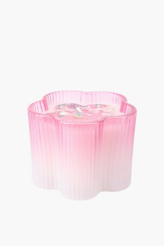 Glass Flower Candle, 280g