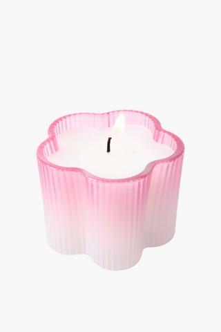 Glass Flower Candle, 280g