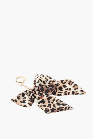 Bow Leopard Keyring