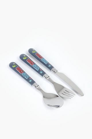 3 Piece Doodle Cutlery Set