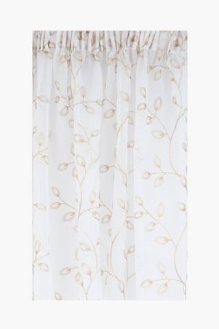 Taped Sheer Embroidered Hazel Curtain, 270x218cm