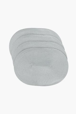 4 Pack Oval Plastic Placemats