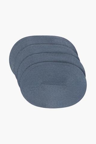 4 Pack Oval Plastic Placemats
