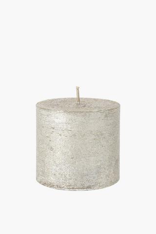 Champagne Pillar Candle, 7x7.5cm
