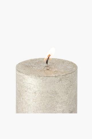 Champagne Pillar Candle, 7x7.5cm