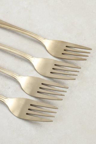 4 Pack Brushed Steel Folks