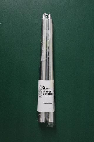 2 Pack Dinner Candles, 25cm
