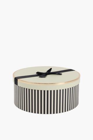 Luxury Stripe Round Box Large