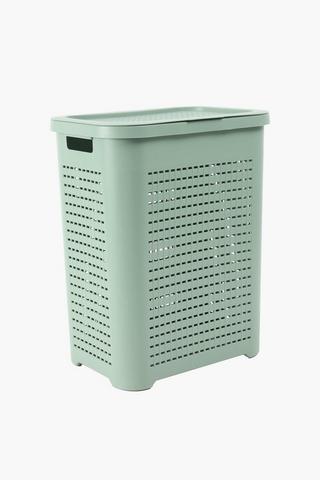 52l Plastic Checkered Laundry Basket