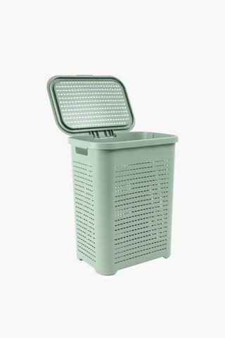 52l Plastic Checkered Laundry Basket