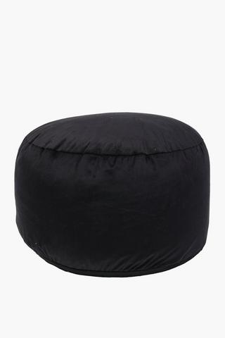 Velvet Pouffe Round, 30x50cm