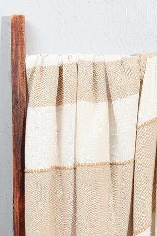 Polycotton Stripe Throw, 140x180cm