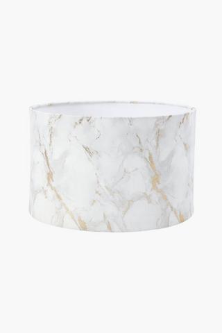 Printed Marble Drum Lamp Shade, 31x20cm