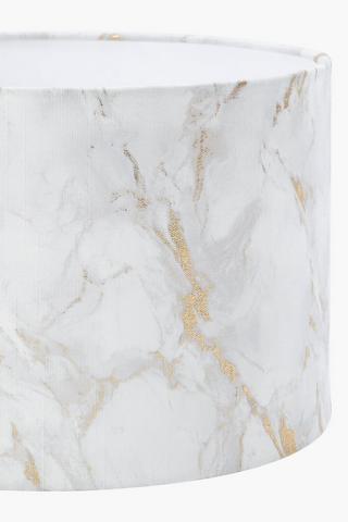 Printed Marble Drum Lamp Shade, 31x20cm