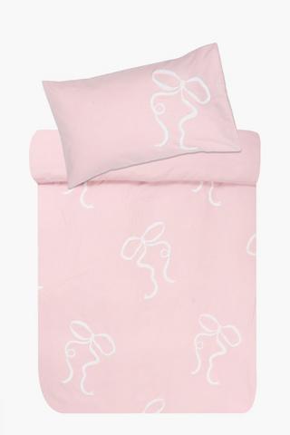 Soft Touch Tufted Joyful Bows Duvet Cover Set