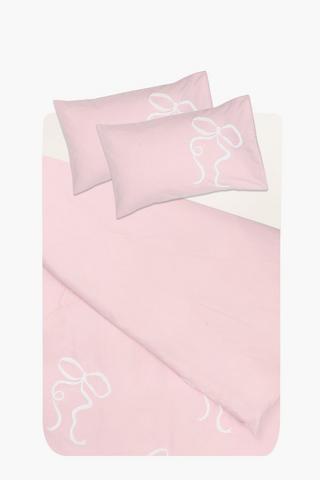 Soft Touch Tufted Joyful Bows Duvet Cover Set