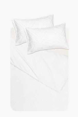 Soft Touch Clipped Hearts Duvet Cover Set
