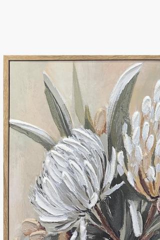 Hand Painted Protea Bouquet Canvas, 50x70cm