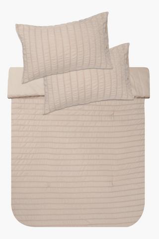 Soft Touch Stripe Seersucker Comforter Set