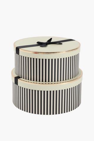 Luxury Stripe Round Box Extra Large