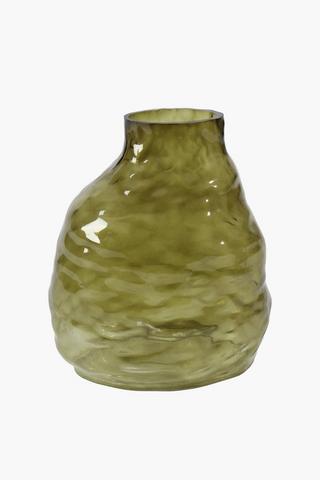 Organic Glass Vase, 25cm