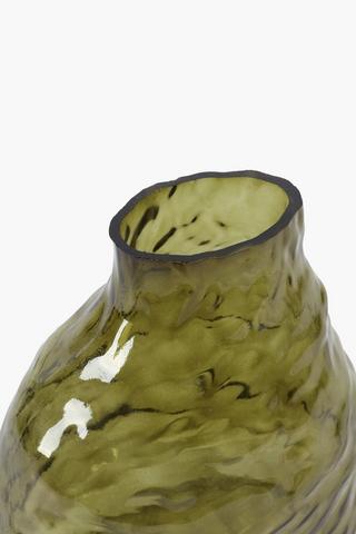 Organic Glass Vase, 25cm