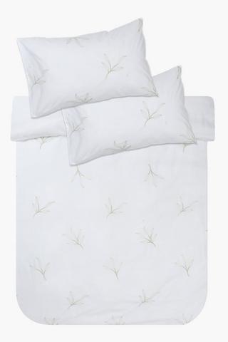 Premium 144 Thread Count Cotton Embroidered Ravenswood Duvet Cover Set