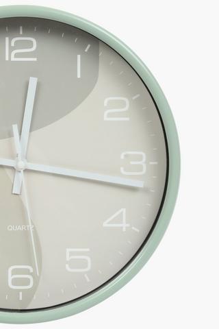 Plastic Marble Clock, 25cm