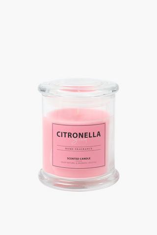 Citronella Glass Jar Candle, 9x8cm