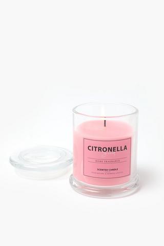 Citronella Glass Jar Candle, 9x8cm