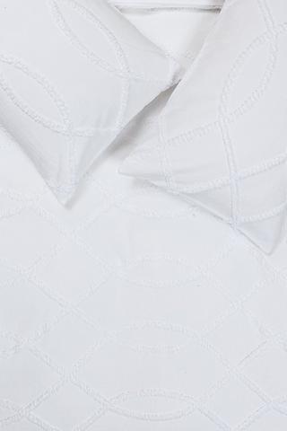 Premium Cotton Tufted Trellis Duvet Cover Set