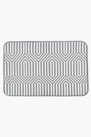 Trellis Jacquard Woven Memory Foam Rug, 50x80cm