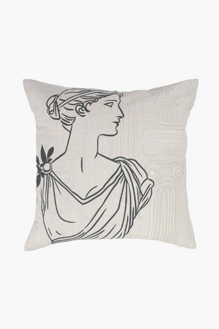 Printed Baltimore Figurative Face Scatter Cushion, 50x50cm